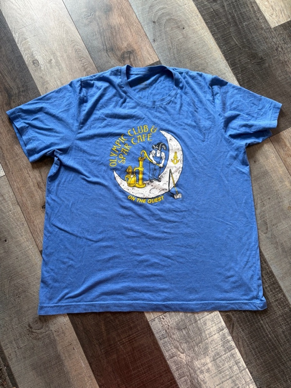 McMenamins Olympic Club Spar Cafe Graphic Tee Blue T Shirt XXL